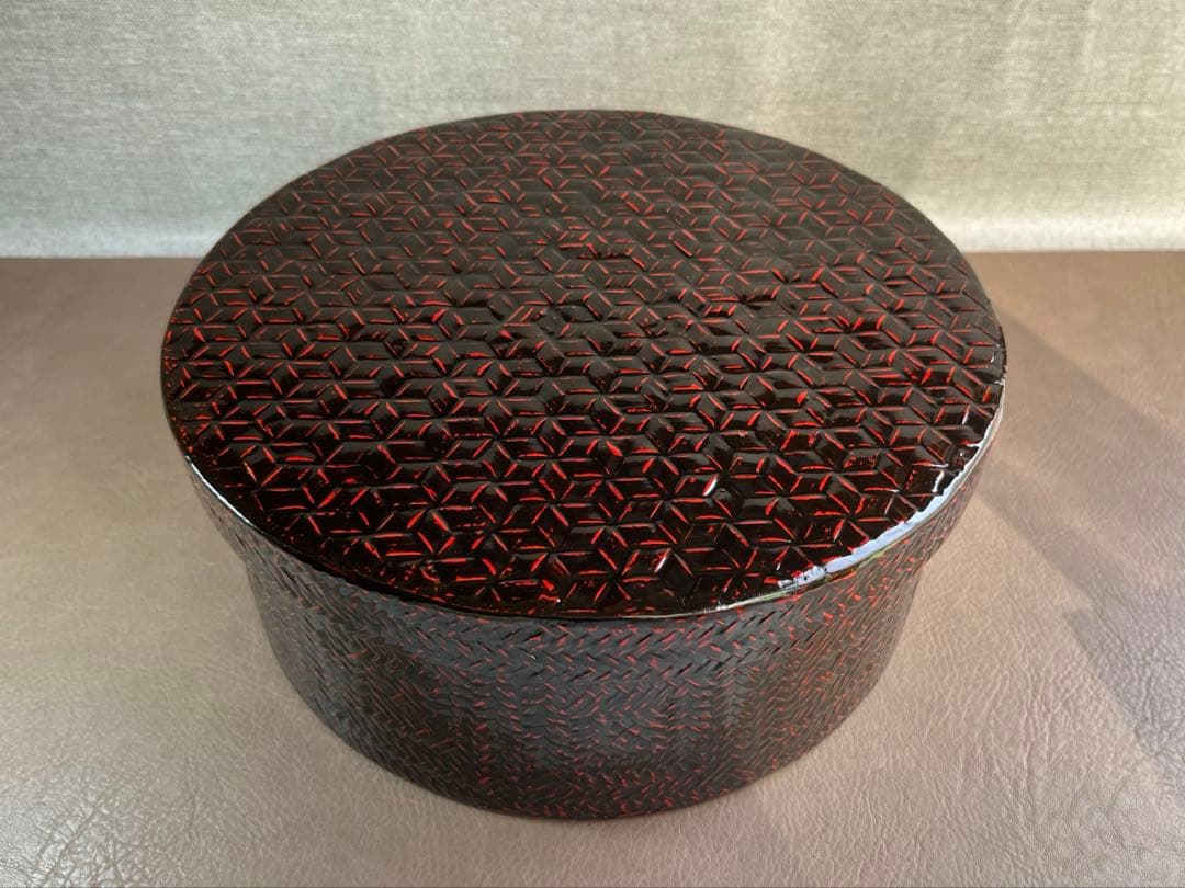 らんたい漆器　茶櫃　約25.2㎝