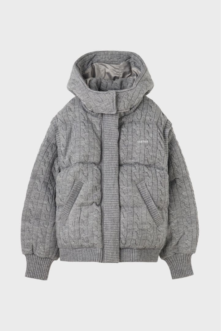 THE TOÉ❤︎ Shard Knit Down グレー　美品即日発送