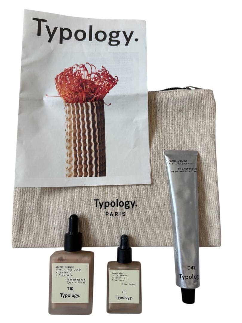 Typology 美容液セット ファンデーション　グロウ　ディクリームポーチ付