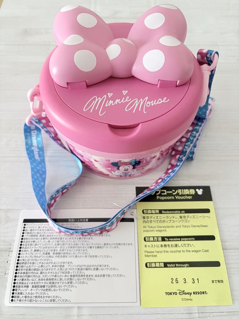 【未使用】ミニーのファンダーランド パルパルーザ ポップコーンバゲット　引換券