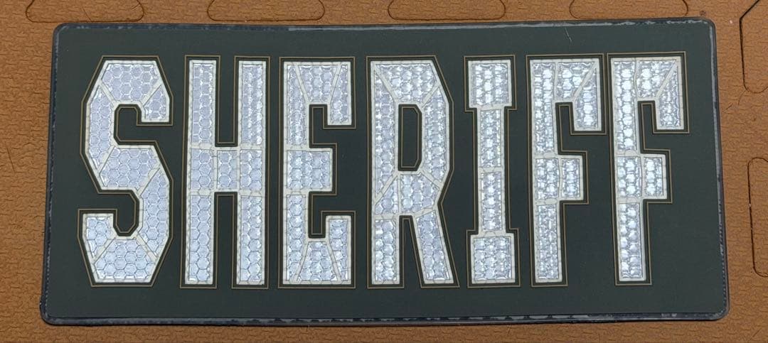 最終価格　実物sheriff 反射バックパッチ　未使　シェリフ