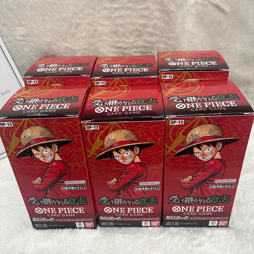 ONE PIECE カードゲーム OP-13 6箱セット 【※テープカット済み】 受け継がれる意志 ワンピースカードゲーム OP-13 1box BANDAI テープ