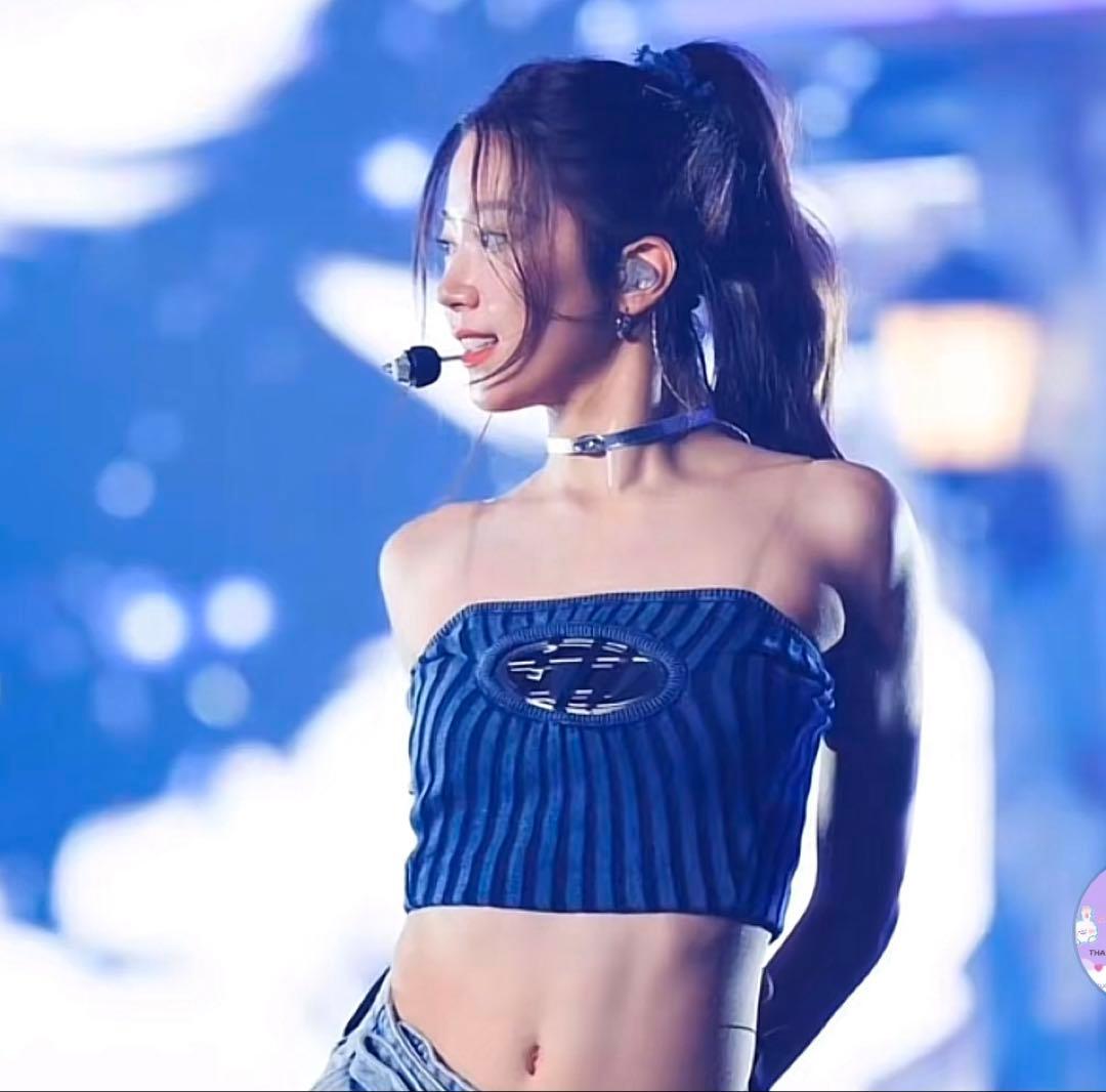 DIESEL デニムブルー ストライプベアトップ - メルカリ