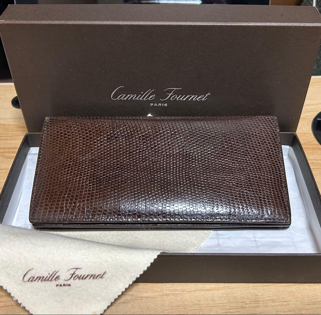 21:30まで【値下げ】Camille Fournet リザード　２つ折りサイフ