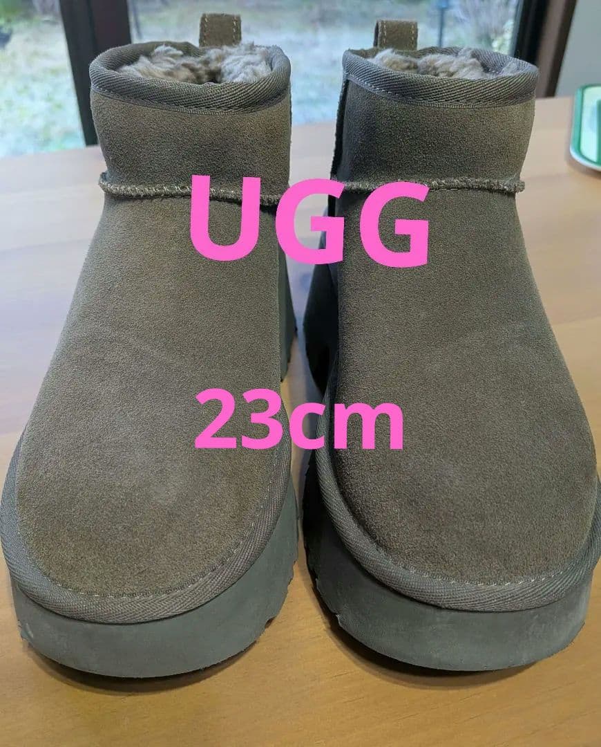 アグUGG☆サイズ23cm☆ブラウン☆厚底ショート丈ヒールムートンブーツ UGG Australia（アグオーストラリア） 2025-26秋冬新作 UGG アグ