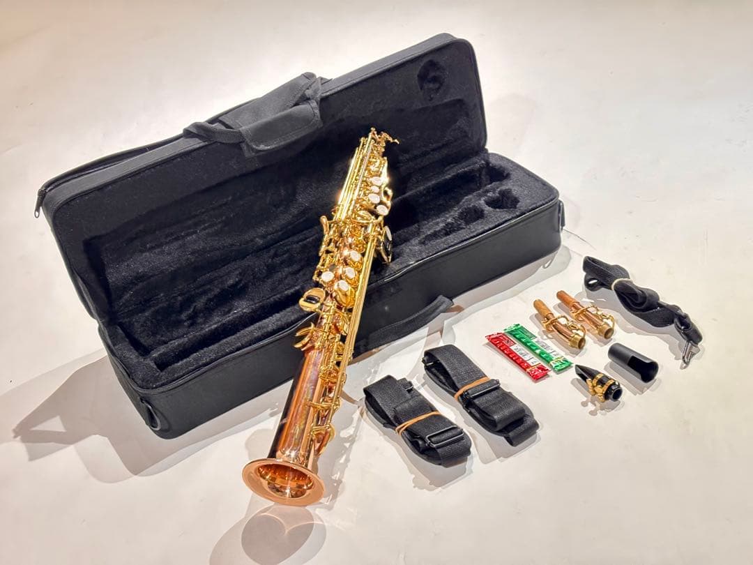 PLAYTECH ソプラノサックス PTSS-300 ローズブラスモデル