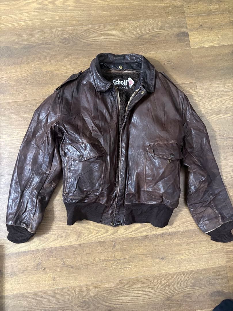 【希少】80sUSA製Schott a2 フライトジャケット サイズ52