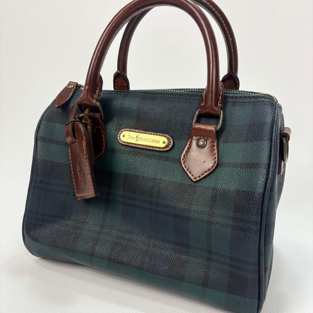 希少✨Polo Ralph Lauren ミニボストンバッグ タータンチェック POLO RALPH LAUREN（ポロ・ラルフローレン） 【爆買WEEK☆30％OFF