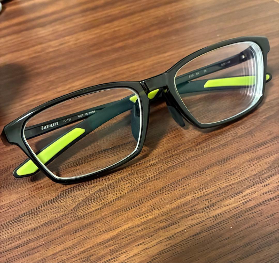 I-ATHLETE IA-193 メガネ ブラック/グリーン 55□17-140
