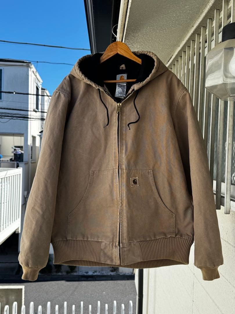 美品　カーハート アクティブジャケット 00s L made in USA アメリカ製】 新品 カーハート U.S.A アクティブジャケット ブラウン