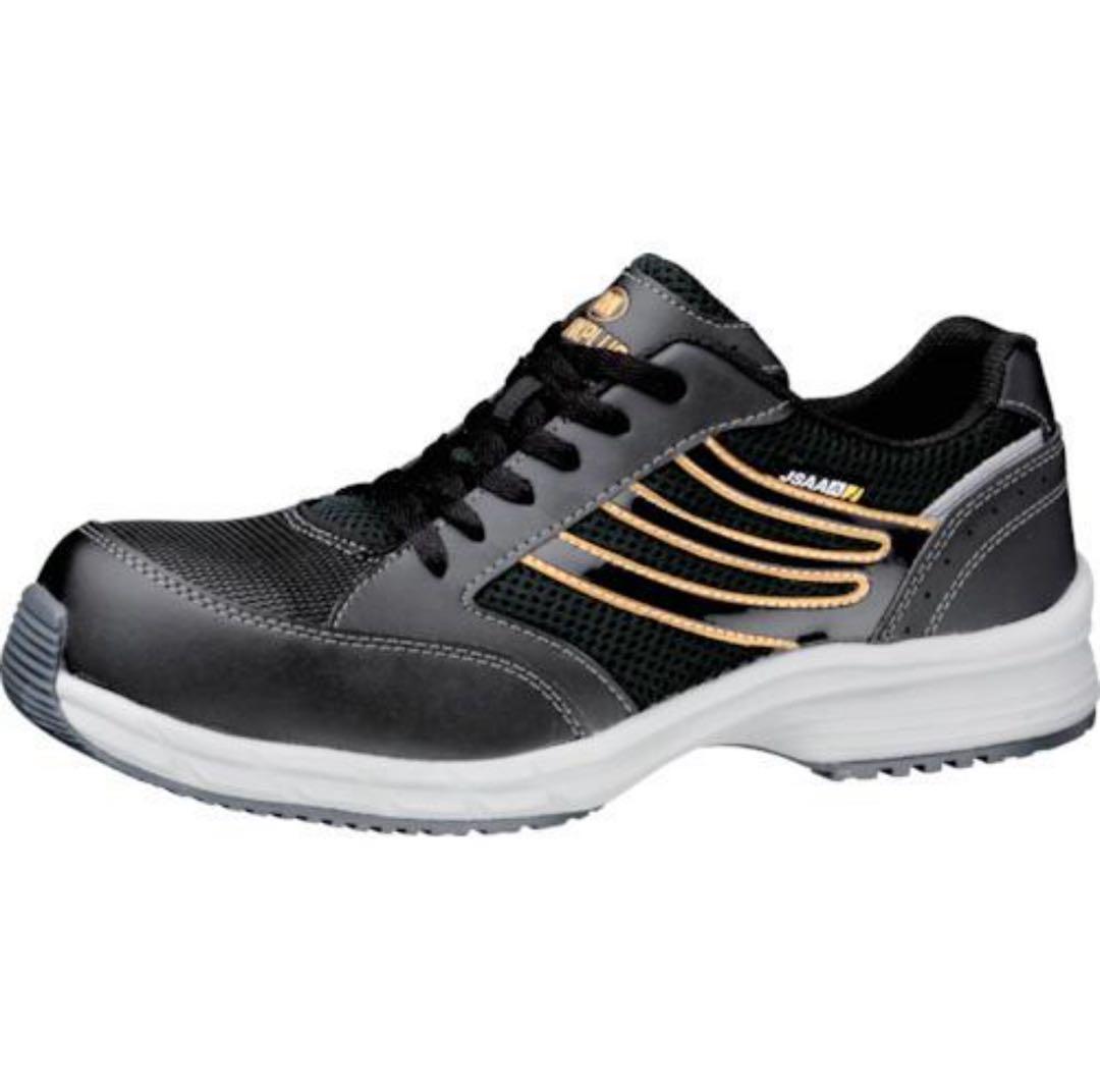 ミドリ安全 耐滑・先芯入りスニーカー　ＳＬＳ－７０１静電ブラック　２６．５ｃｍ