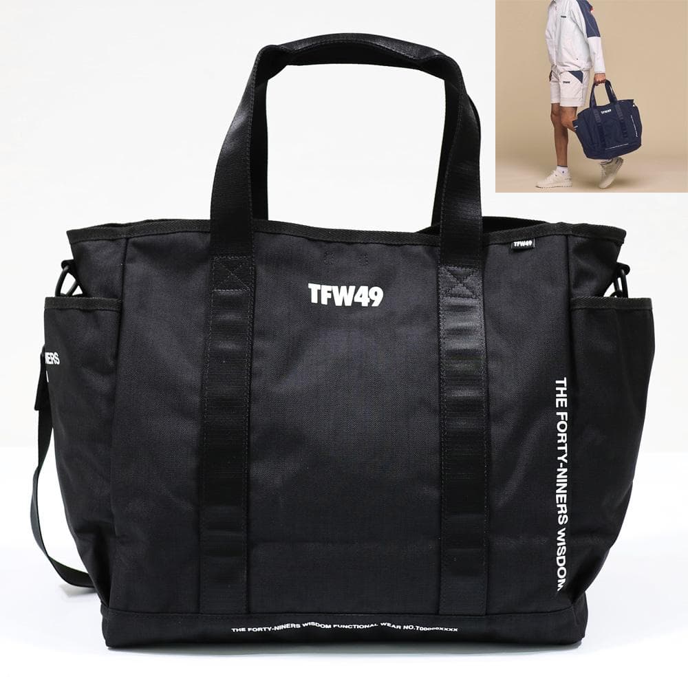 新品☆TFW49☆トートバッグ NYLON TOTE BAG TFW49】NYLON TOTE BAG（BLACK） | Sandy GOLF