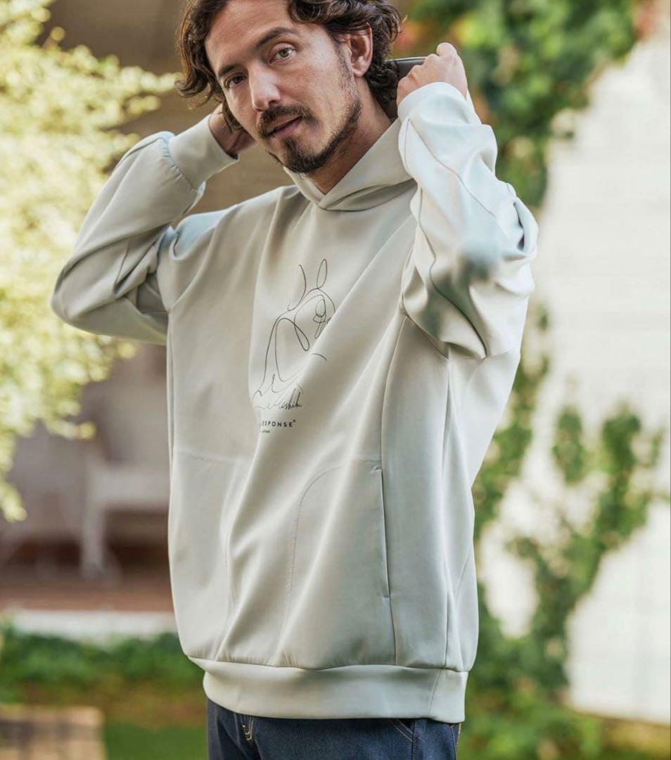 CALL&RESPONSEコールアンドレスポンスフレンチブル-プリントパーカー