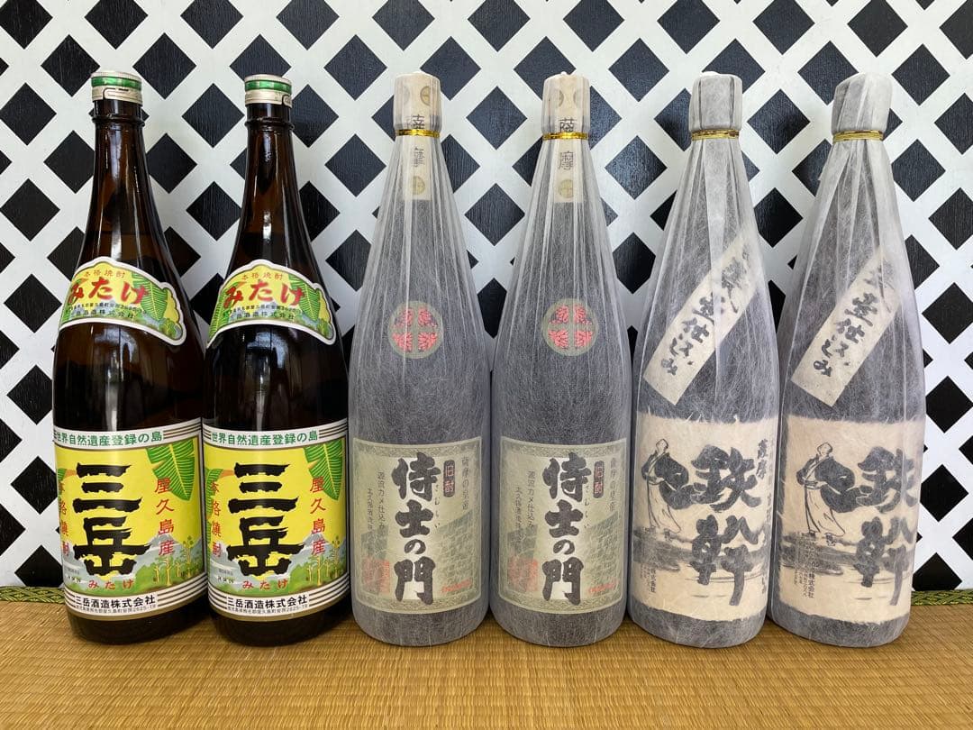 プレミアム焼酎 侍士の門×2 三岳×2 鉄幹×2 25% 1800ml 本格焼酎