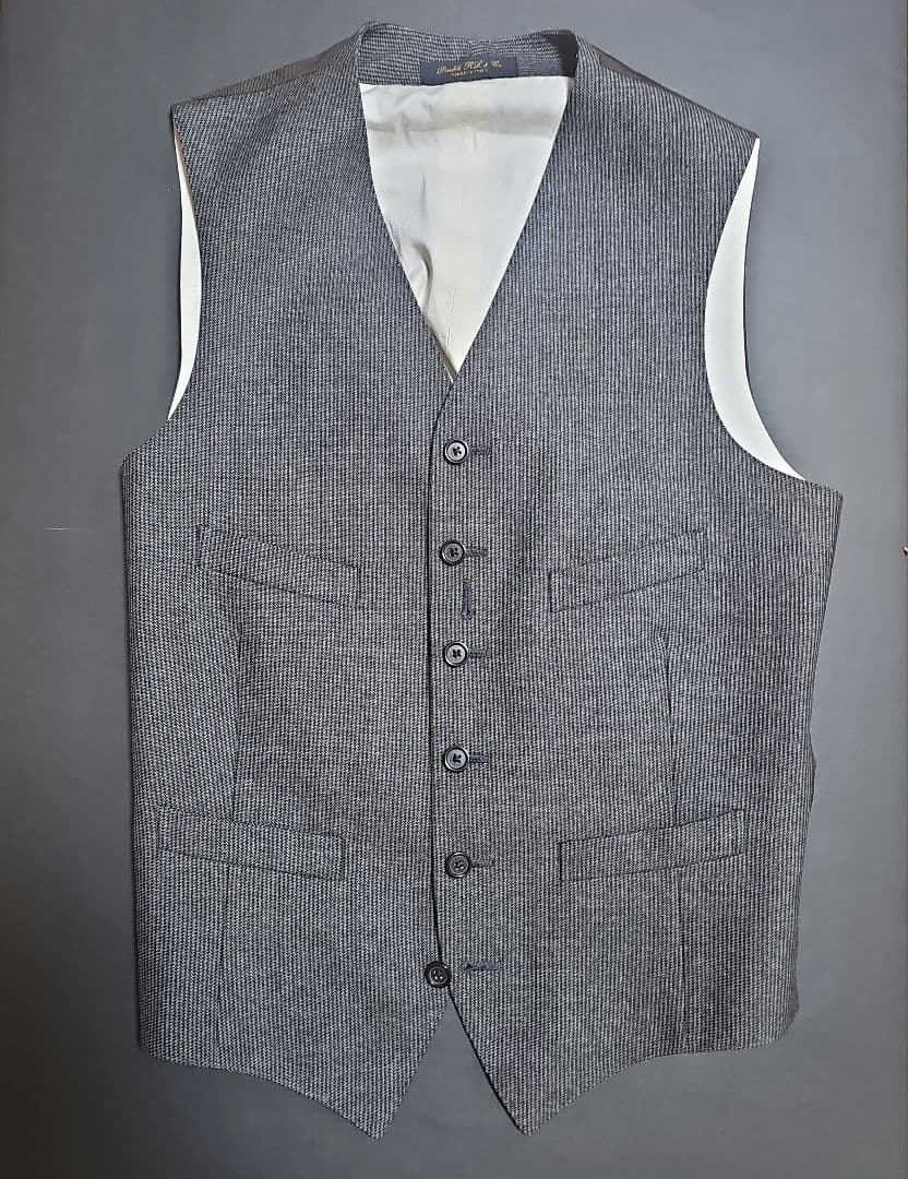 RRL Double RL イタリア製 グレー チェック ベスト 36R
