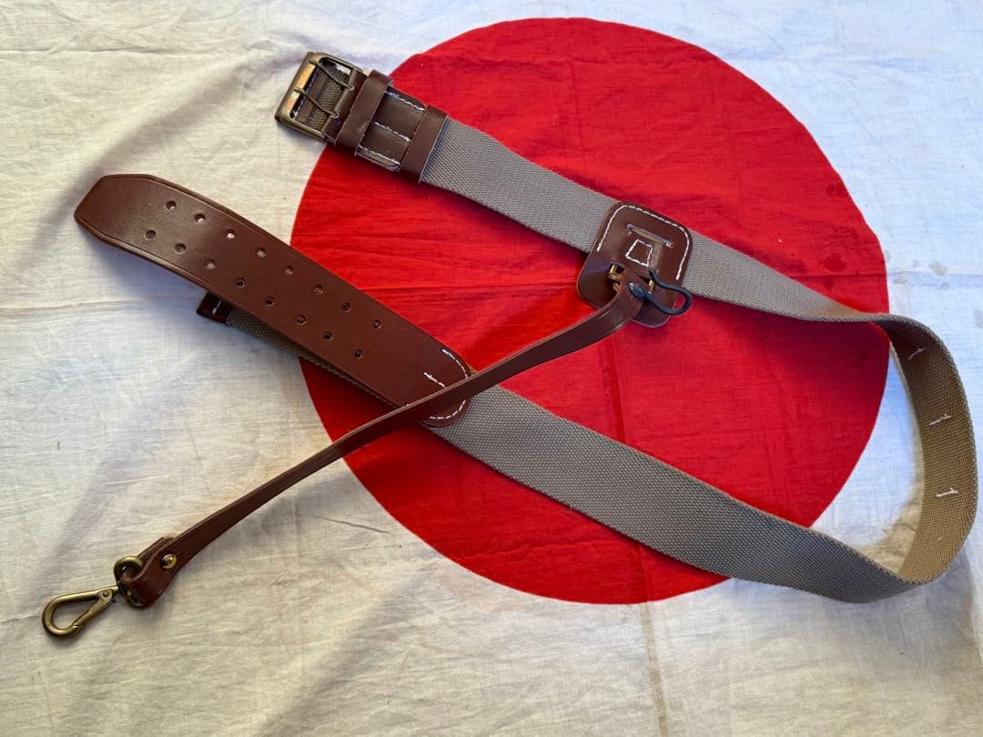 大日本帝国　日本陸軍 将校用刀帯（レプリカ）略刀帯 軍刀吊り 刀帯　将校　士官