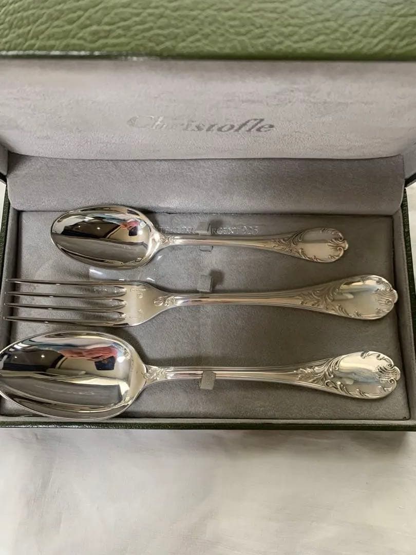 新品クリストフル マルリー　スターリングシルバー925 ３本セット　箱付き