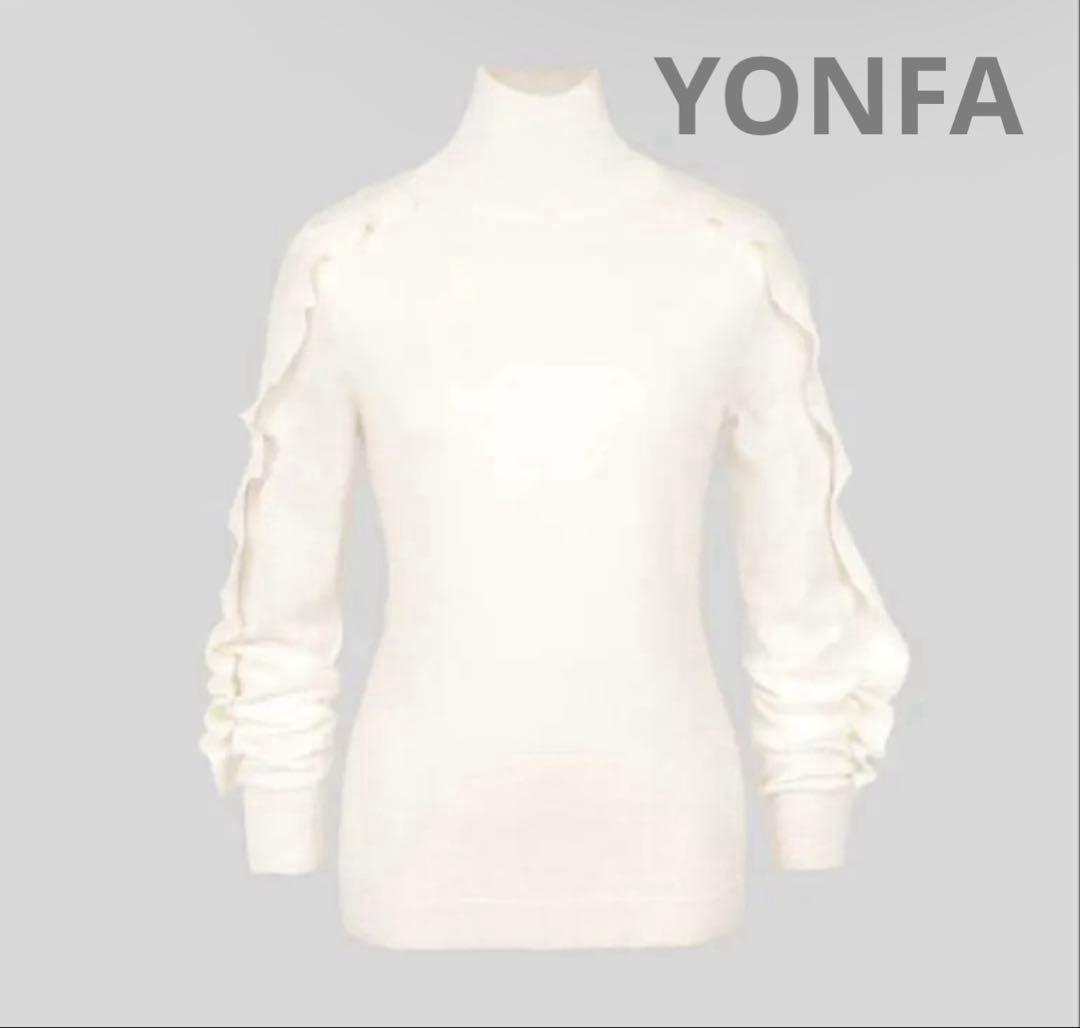 YONFAフラッシータートルニット　フリル　machatt ohga yori YONFAフラッシータートルニット フリル machatt ohga yori