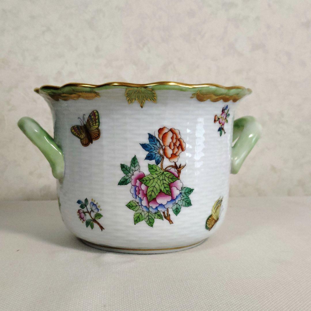 HEREND　ヘレンド　フラワーポット　希少品　レア品　花　蝶