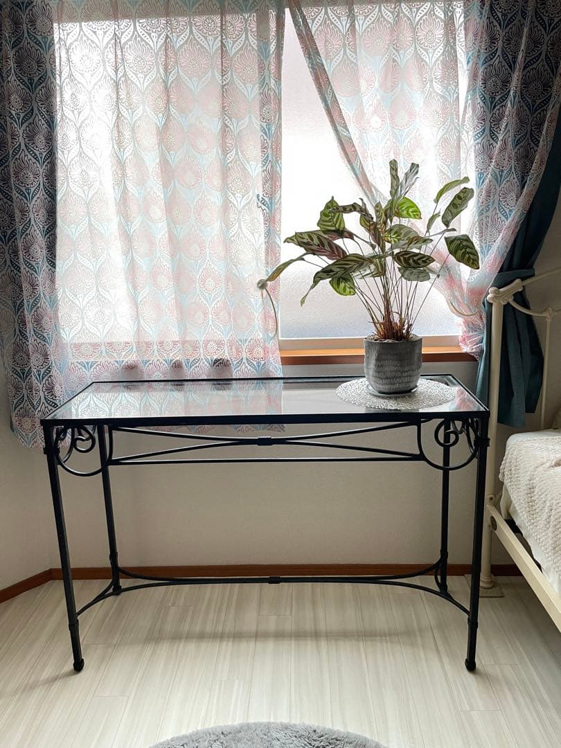 専用◆貴重ローラアシュレイ1990年代頃購入コンソールアイアンブラック LAURA ASHLEY (ローラ アシュレイ) HENSHAW ローテーブル エイジング