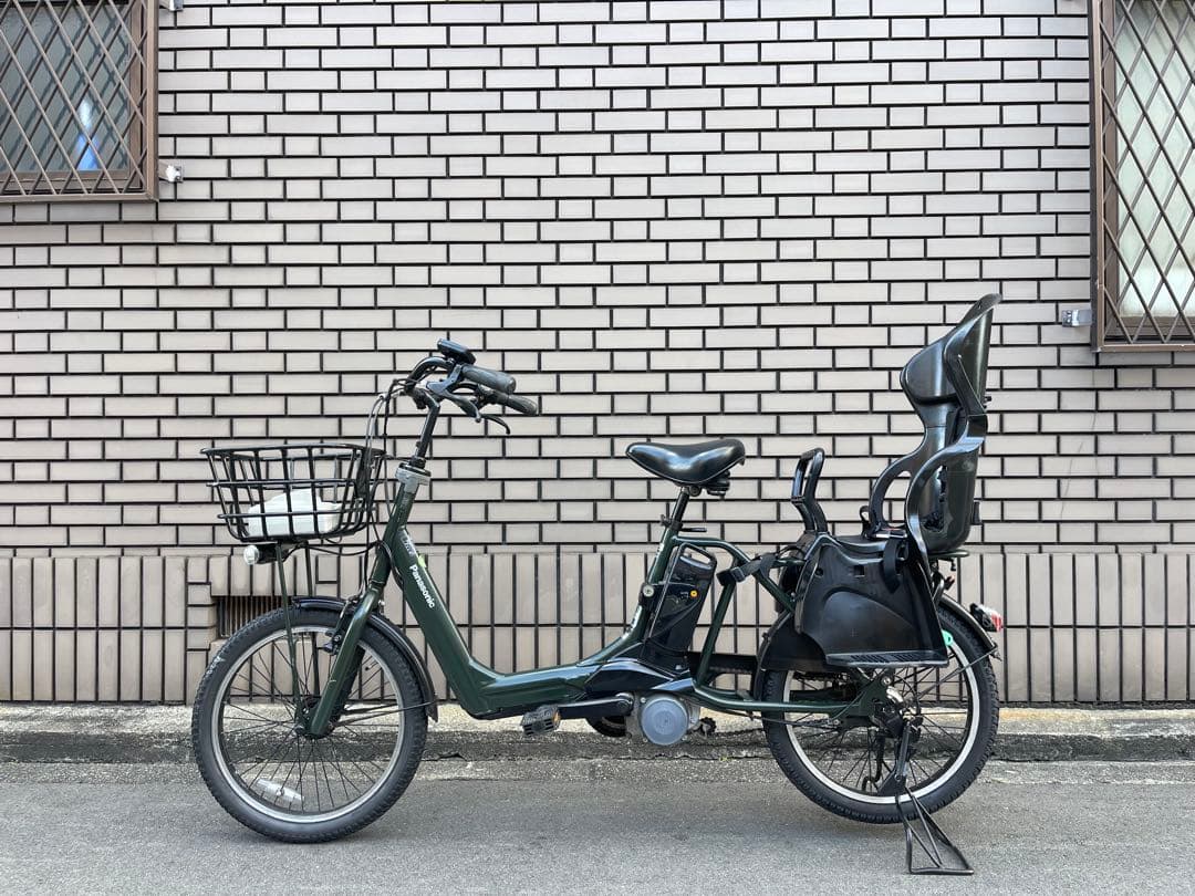 【大阪市検定】パナソニック子供乗せ電動アシスト自転車20インチ防犯登録込み