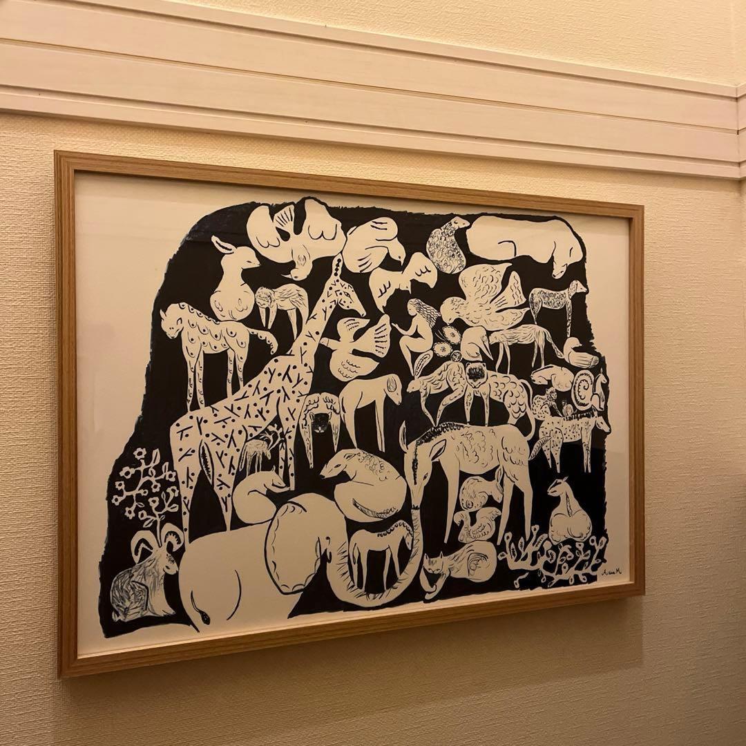 ミナペルホネン　LIFE PUZZLE ポスター　額付き　ACTUS 北欧 ミナペルホネン life puzzle ポスター（額装） - メルカリ