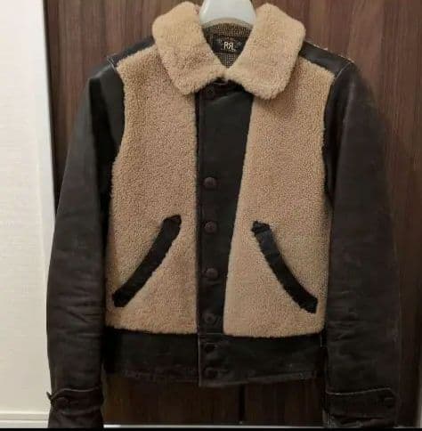 M*様 RRL シアリングレザーモトジャケットグリズリージャケット