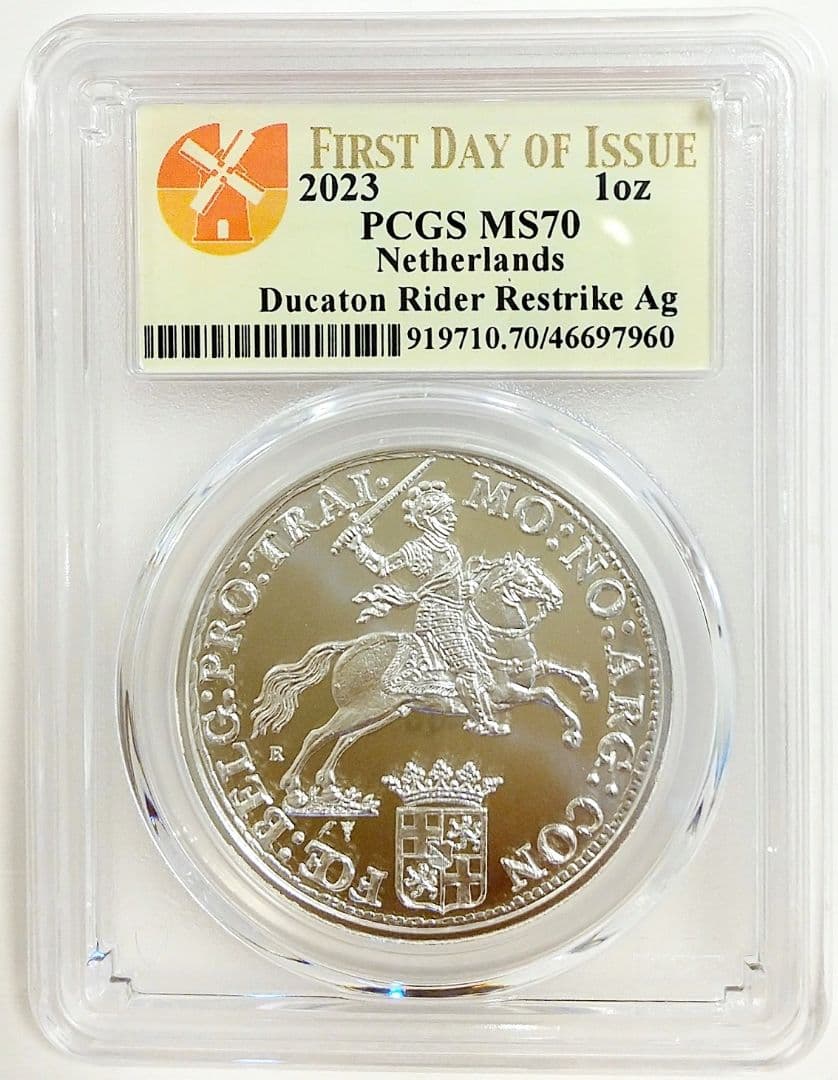 2023年 オランダ シルバーライダー1オンス 銀貨 PCGS MS70 FDI 限定100枚 2023年 オランダ シルバー ライダー1オンス 1oz 銀メダル