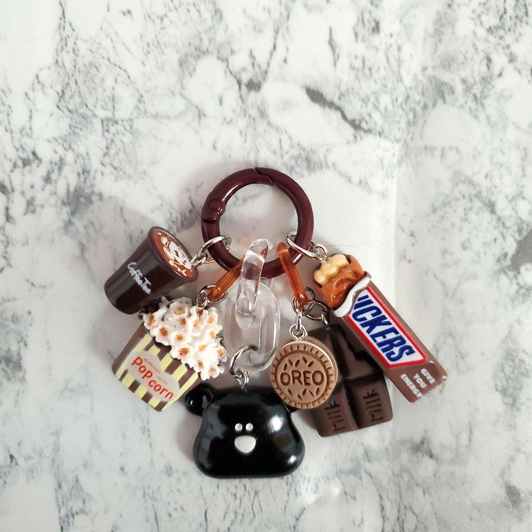 じゃらじゃらキーホルダー くま ブラック