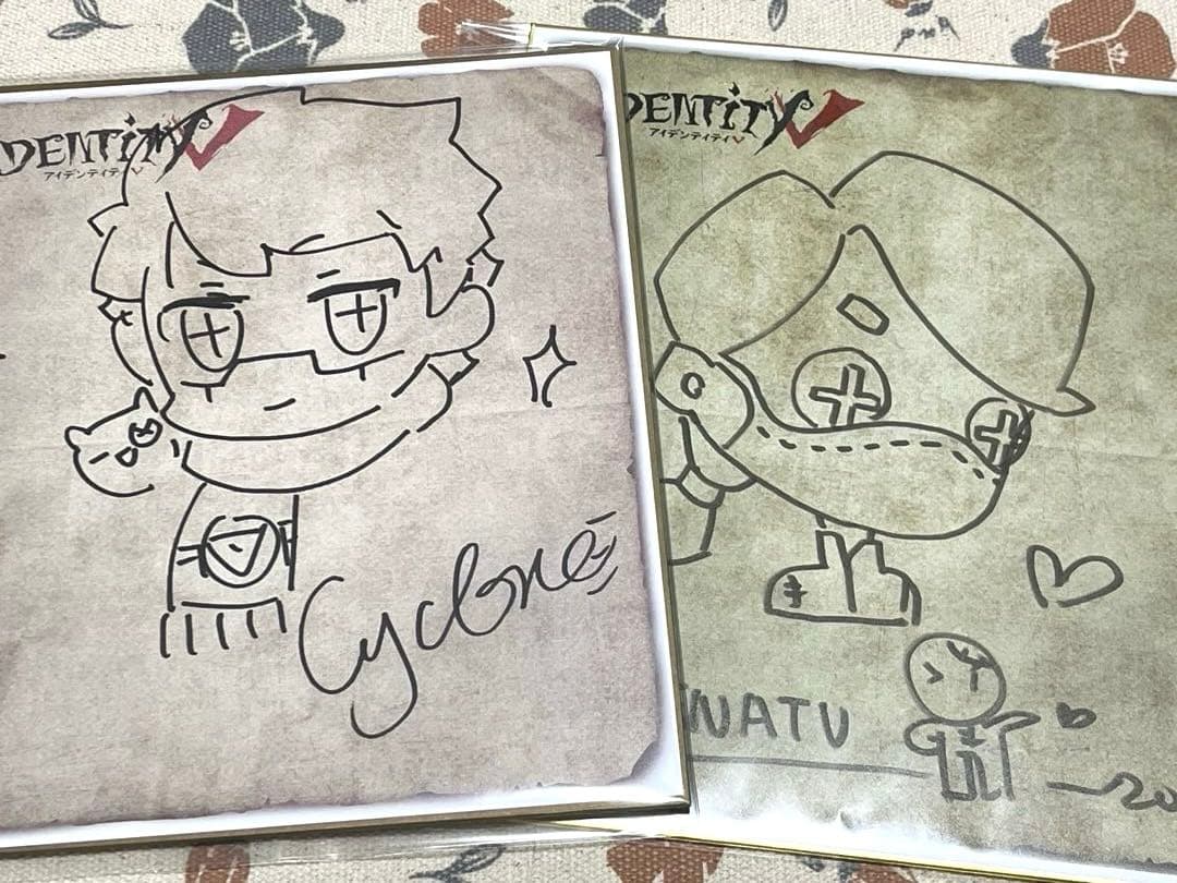 第五人格　ゲーム原画作家　イラストサイン　2点セット　※バラ売り不可 世界的人気ゲーム「IdentityV 第五人格」と有名イラストレーター