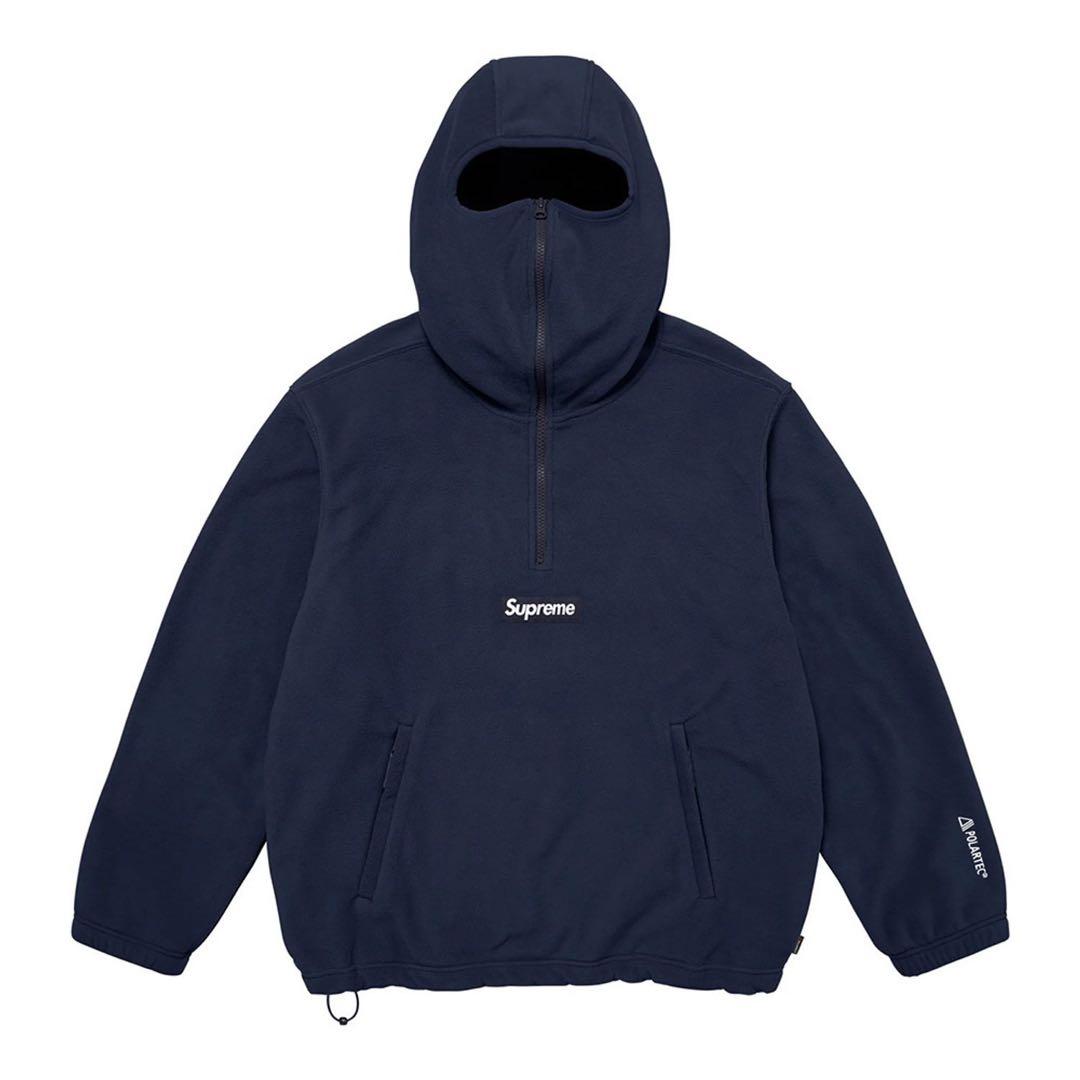 Supreme ネイビー フード付きジャンパー