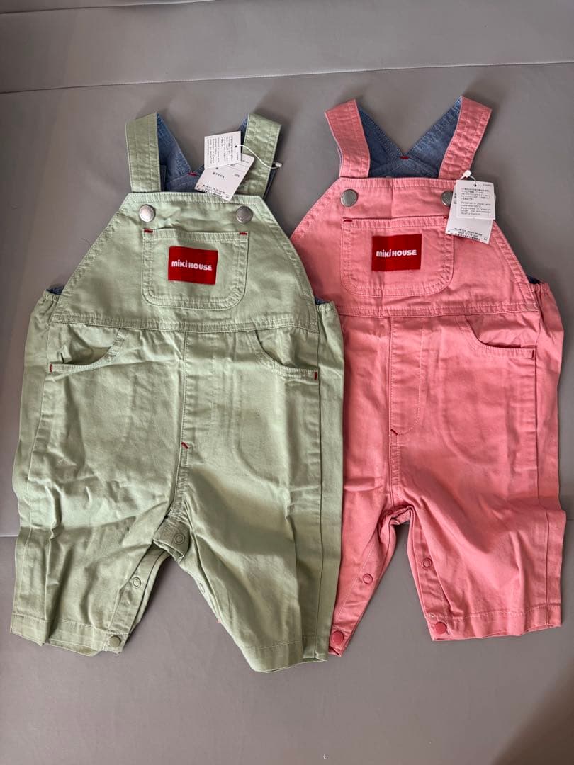 ミキハウス オーバーオール 2色セット