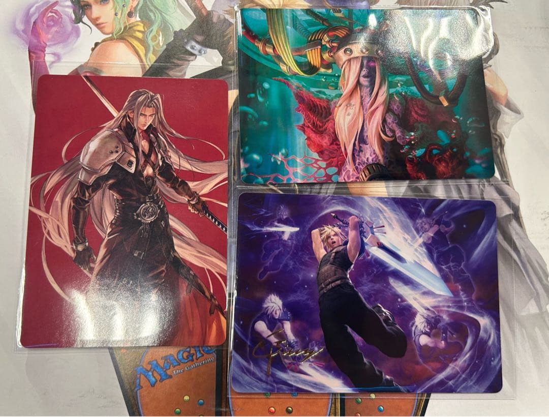 MTG FF アートカード クラウド 箔押し セフィロス FFVII 3枚セット