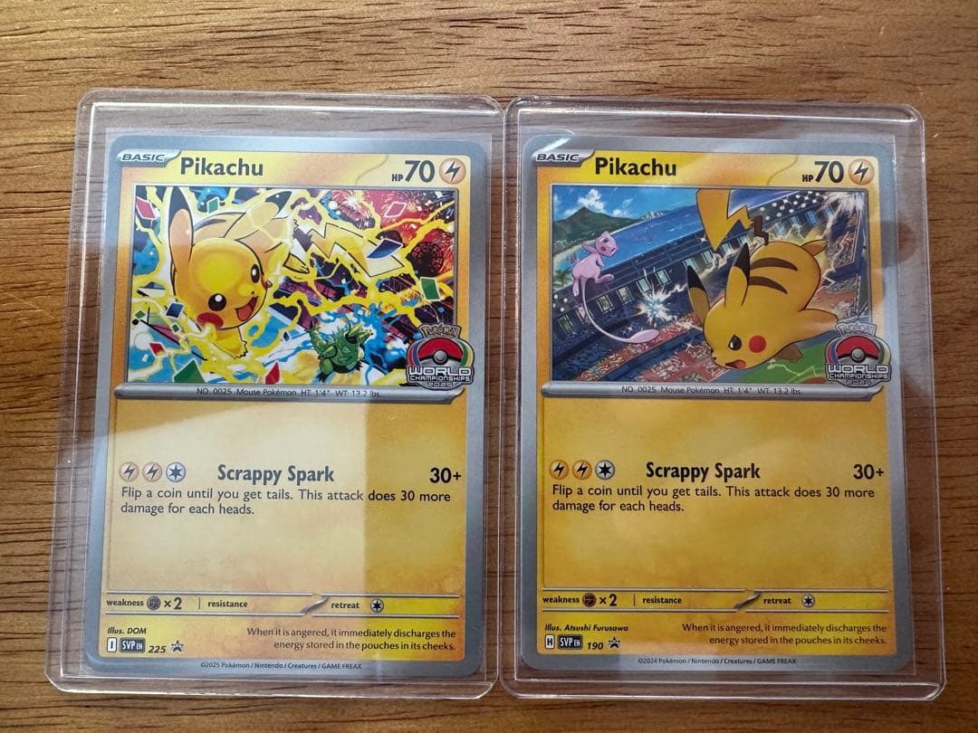 【最終値下げ】2枚セットWCS2024 2025 プロモ　ピカチュウ　英語版