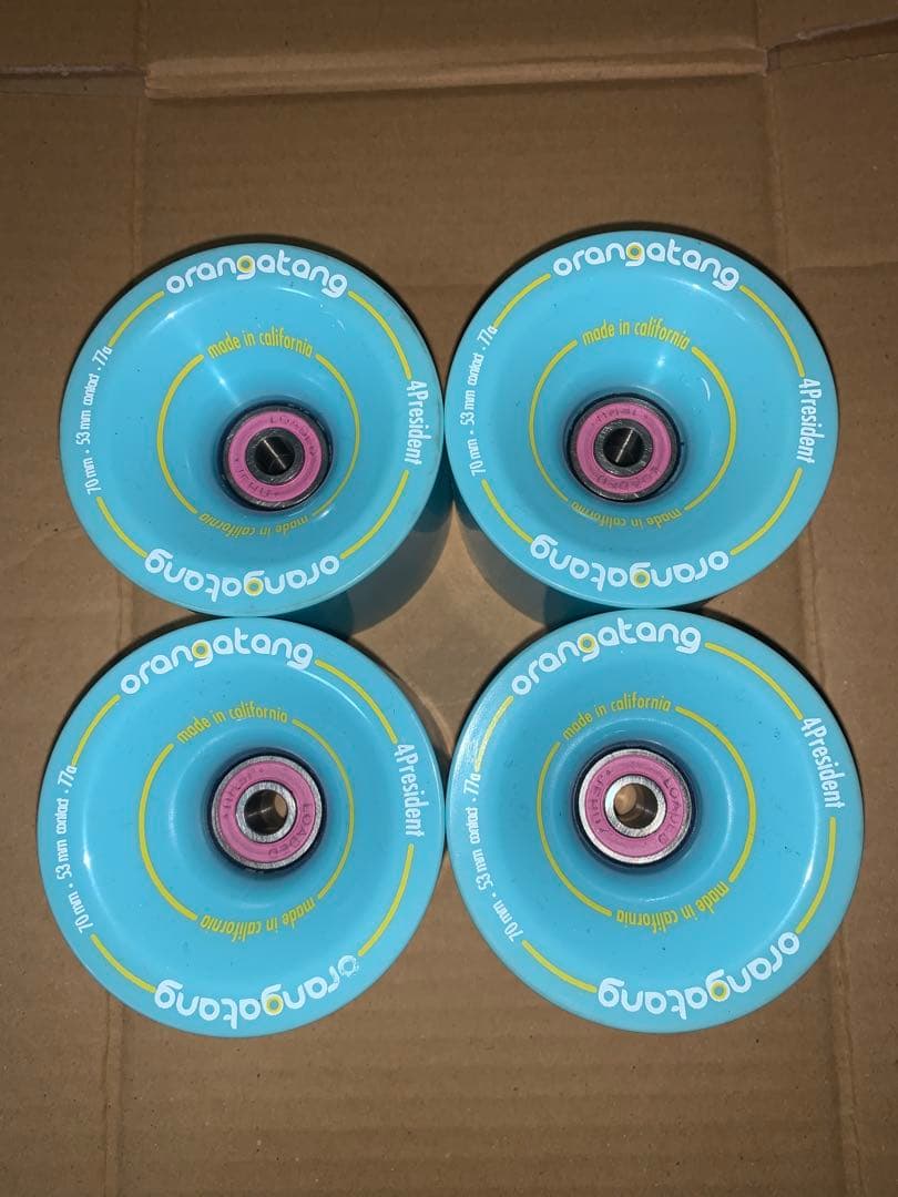 orangatangウィール70mm ローデッドビルトインベアリング4個セット ORANGATANG 4 PRESIDENT【70mm】4プレジデント｜スケート スケボー