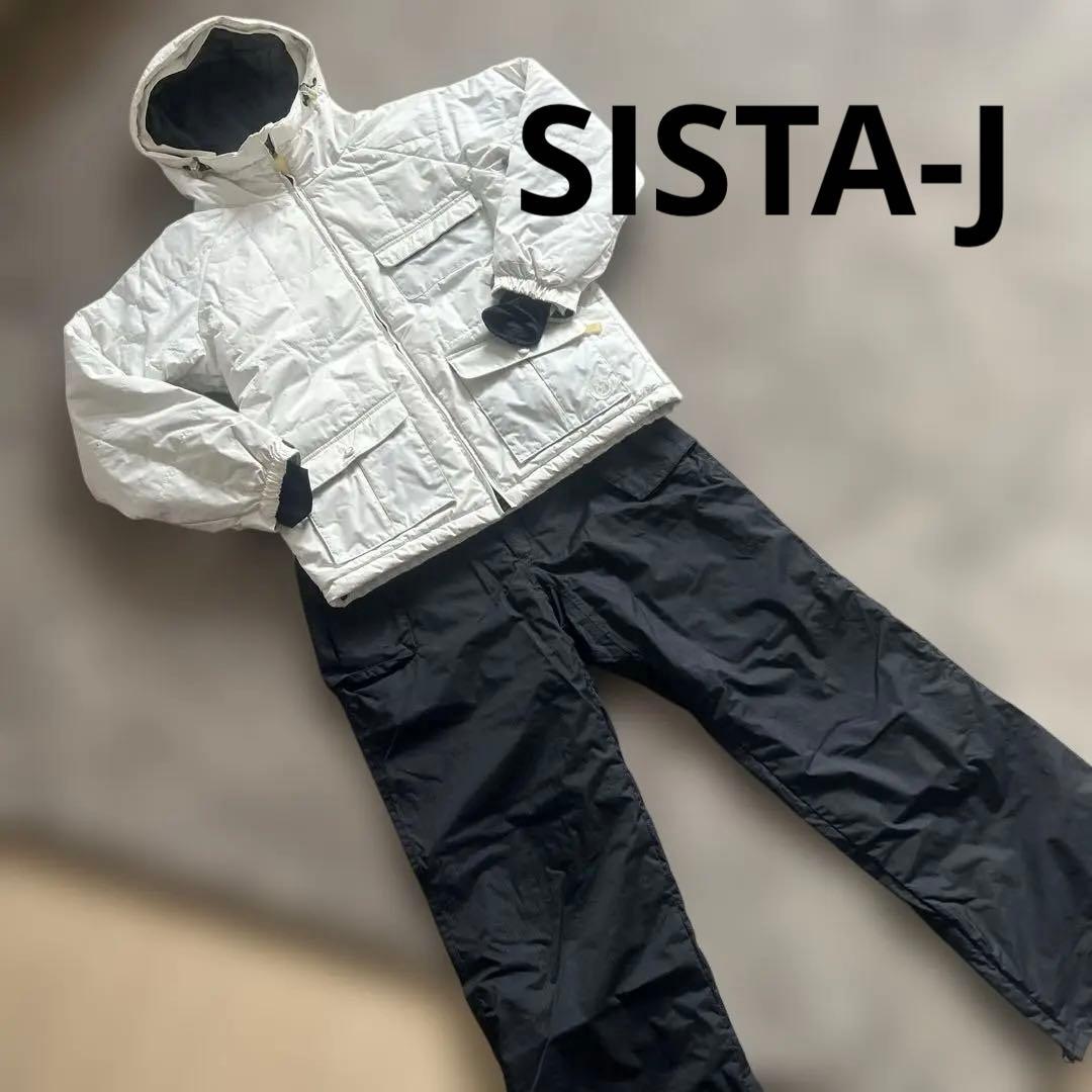 SISTA-J スキーウェア Mサイズ ホワイト/ブラック