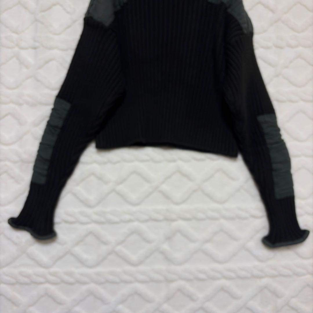 fumika_uchida フミカウチダ ボンバークロップドニット 36 カーキ