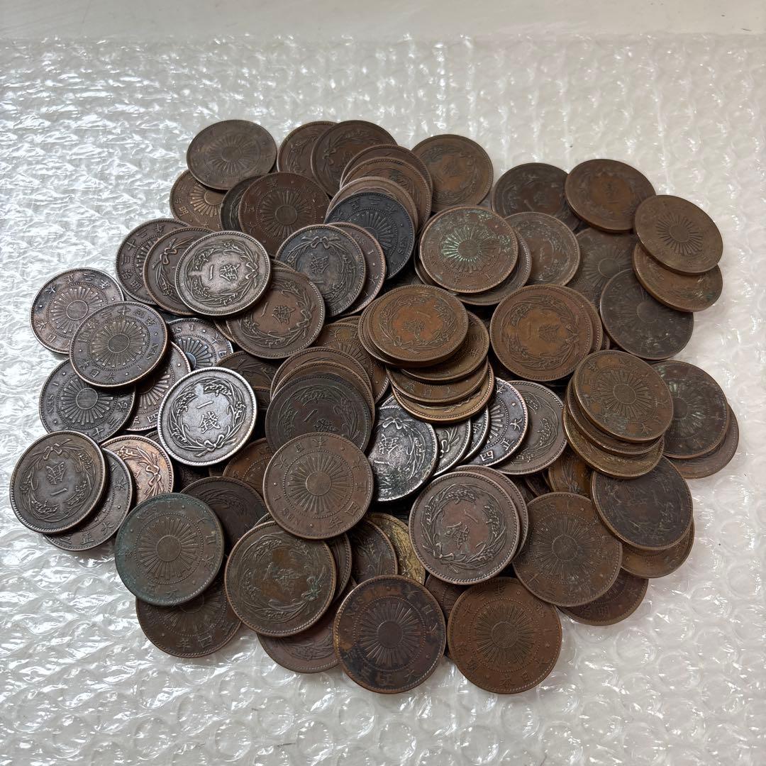 稲1銭青銅貨 100枚　まとめ　古銭　旧貨幣　1