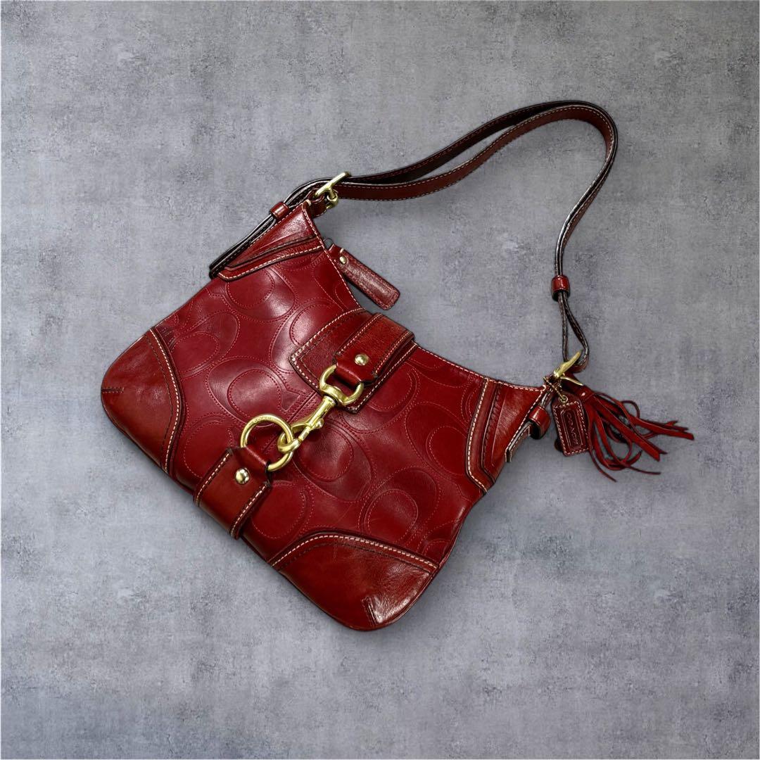00s y2k archive coach bag red lock rare - メルカリ