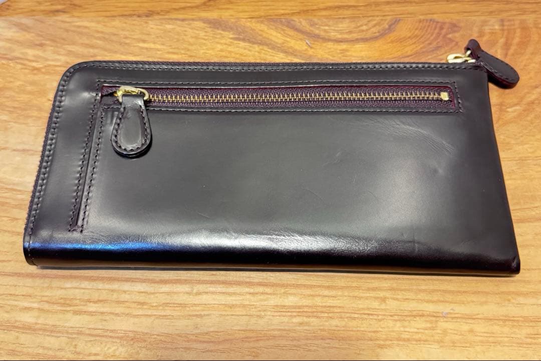 GANZO L字ファスナー長財布 ブラウン