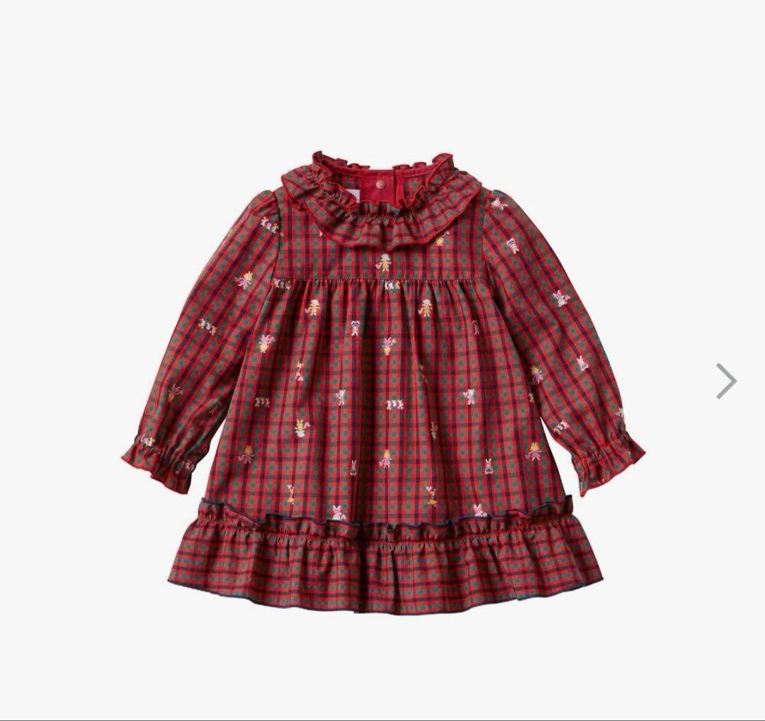 現行品！Familiar☆チェックチュニック☆90