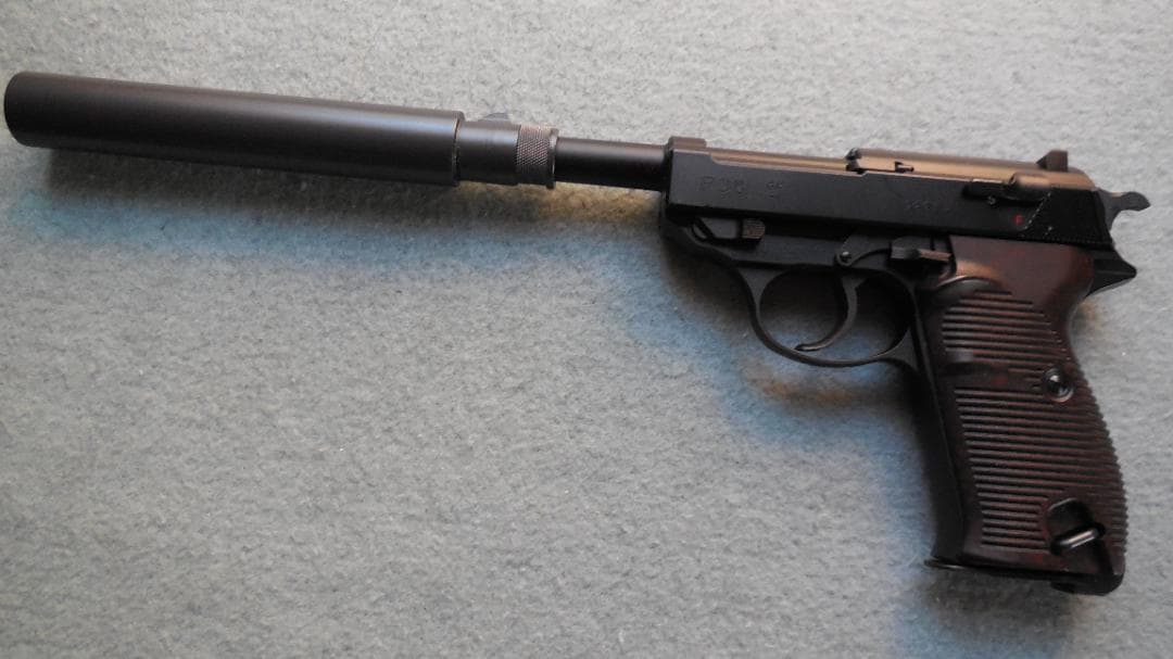 マルゼン　ワルサーP38　ac41ガスガン専用　サイレンサー　差し込みワンロック