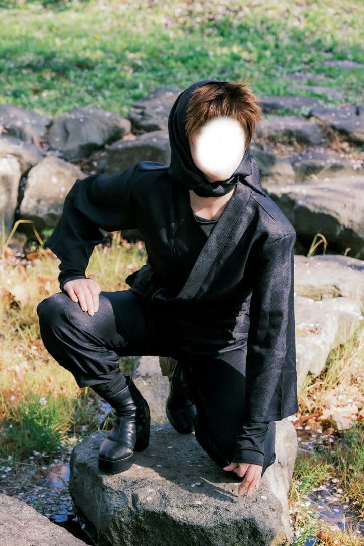 忍たま乱太郎　土井半助　コスプレ衣装　ウィッグ付き