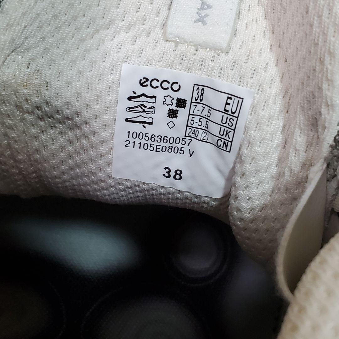 試着のみ】ecco ゴルフシューズ バイオム スパイクレス 24cm ホワイト