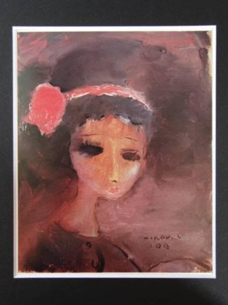 織田広喜、少女、希少な額装用画集より、美品、新品額装付