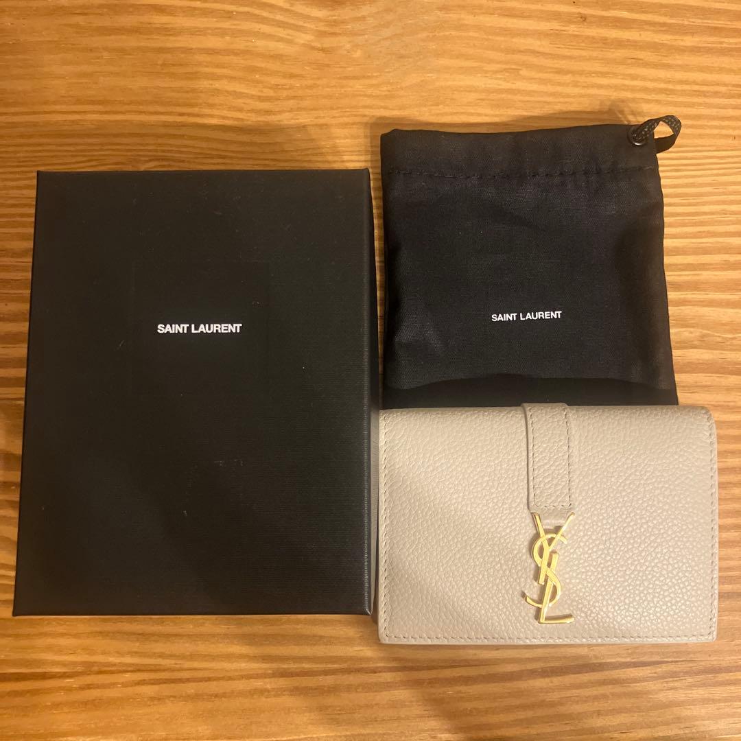 SAINT LAURENT ホワイト 名刺入れ サンローラン SAINT LAURENT カードケース 名刺入れ 469338BTY7N-1000