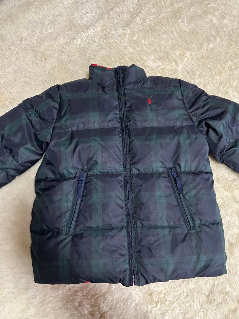 Ralph Lauren ダウンコート リバーシブル 激安価格！Ralph Lauren フェイクファーフード付 ダウンコート (Ralph