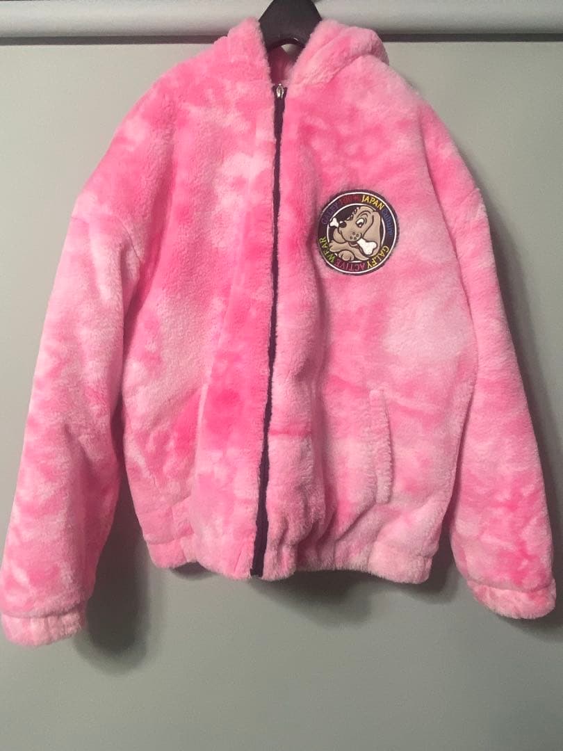 GALFYガルフィーMen'sボアフリースコート パーカー ピンク M/L