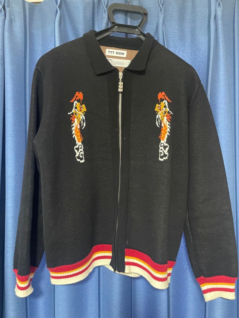 DAIRIKU × TTT_MSW コラボ ニットポロ カーディガン LUENNA】Collared Knit Polo Cardigan / 襟付き ニットポロ