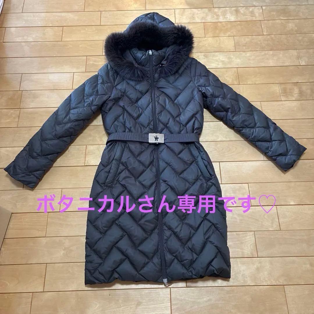 モンクレール　茶タグ　焦茶　ファーフード付き ダウンコート MONCLER CEZANNE セザンヌ / モンクレール 茶タグ フード付き ファー